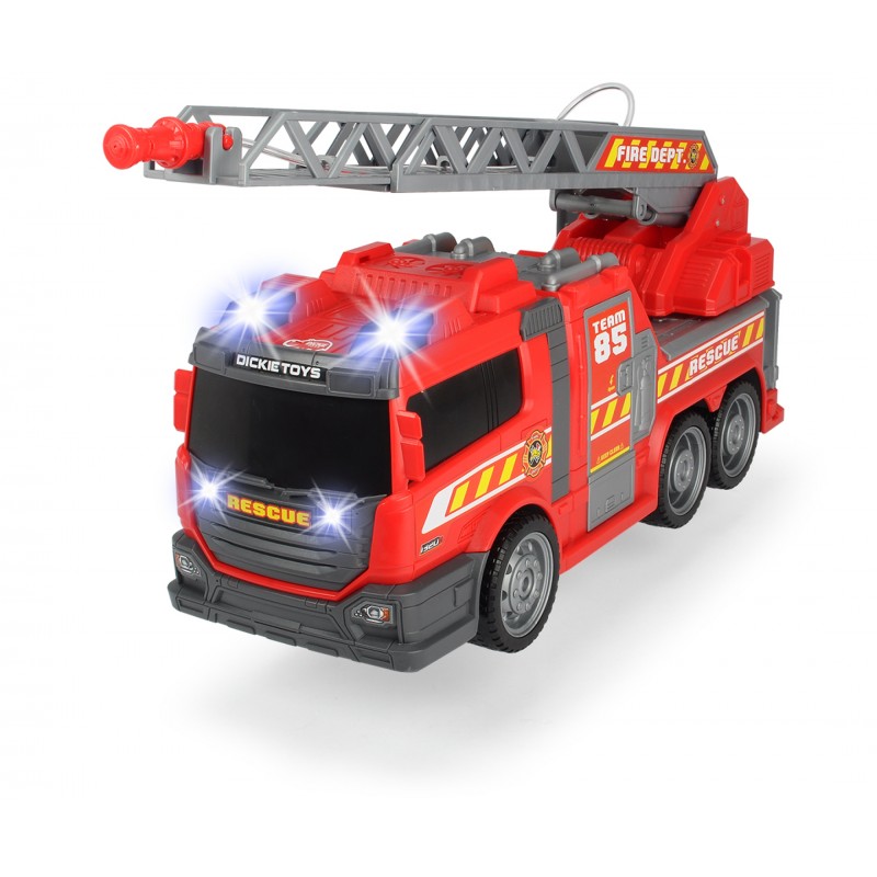 Пожарная машина с водой, свет и звук, свободный ход, 36 см.  